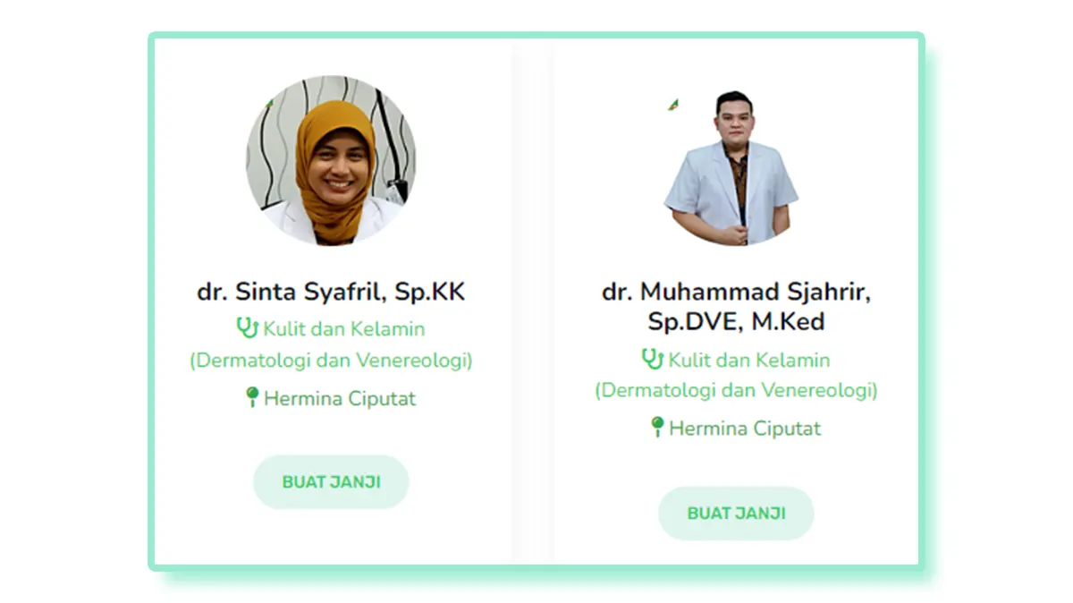 Jadwal Dokter Kulit dan Kelamin Rumah Sakit Hermina Ciputat