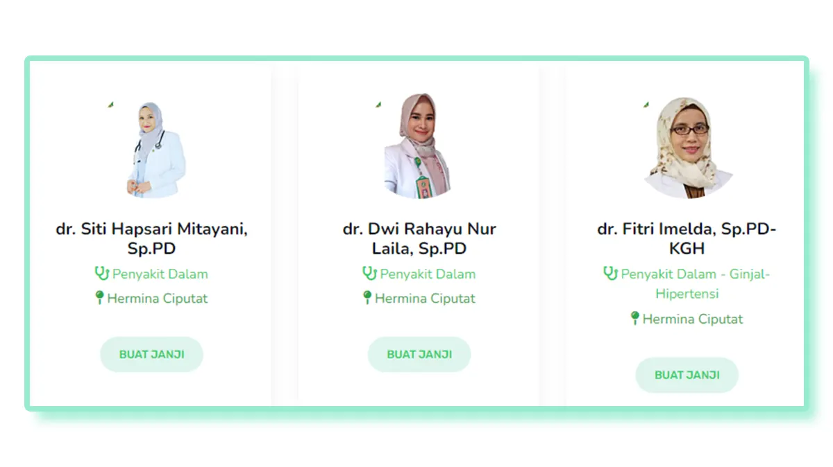 Jadwal Dokter Penyakit Dalam RS Hermina Ciputat