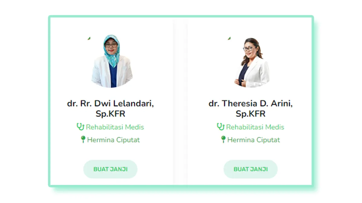 Jadwal Dokter Rehabilitasi Medis Rumah Sakit Hermina Ciputat