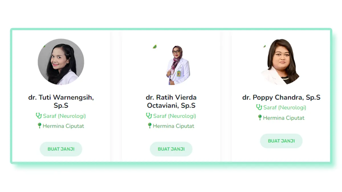 Jadwal Dokter Saraf Rumah Sakit Hermina Ciputat