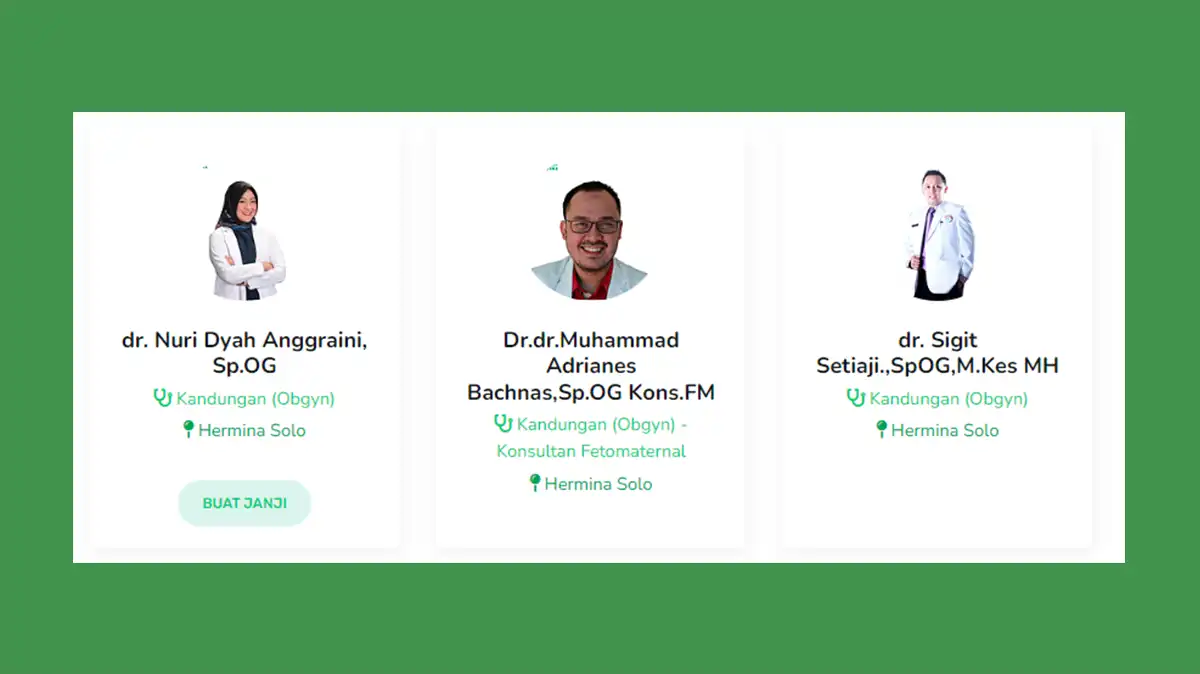 Jadwal Dokter Kandungan RS Hermina Solo