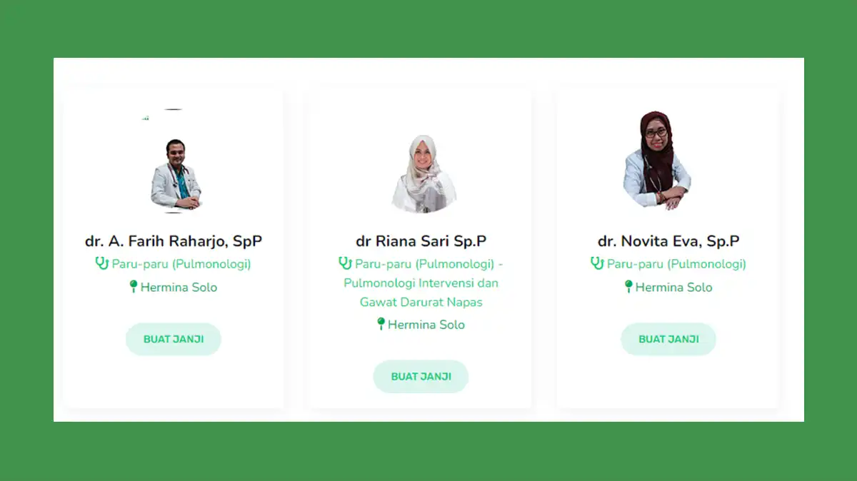 Jadwal Dokter Paru Paru RS Hermina Solo